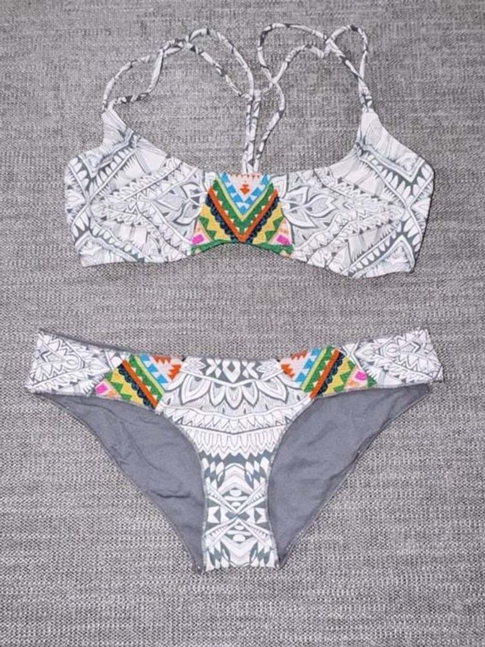 Rip Curl Mayan Sun Luxe Bikini Set Grey Multi